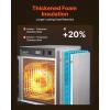 VEVOR Electric Hot Box Food Warmer, 5-Tier Commercial Warming Cabinet with Water Tray, Single-Door and Adjustable Shelves, Stainless Steel Food Warmer Cabinet, for Restaurant, Kitchen, Pizza, Chicken(4 Tier)