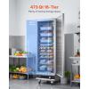 VEVOR Electric Hot Box Food Warmer, 5-Tier Commercial Warming Cabinet with Water Tray, Single-Door and Adjustable Shelves, Stainless Steel Food Warmer Cabinet, for Restaurant, Kitchen, Pizza, Chicken(16 Tier)