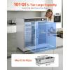 VEVOR Electric Hot Box Food Warmer, 5-Tier Commercial Warming Cabinet with Water Tray, Single-Door and Adjustable Shelves, Stainless Steel Food Warmer Cabinet, for Restaurant, Kitchen, Pizza, Chicken(5 Tier-2 Transparent Doors)