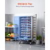 VEVOR Electric Hot Box Food Warmer, 5-Tier Commercial Warming Cabinet with Water Tray, Single-Door and Adjustable Shelves, Stainless Steel Food Warmer Cabinet, for Restaurant, Kitchen, Pizza, Chicken(8 Tier)