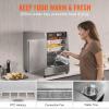 VEVOR Electric Hot Box Food Warmer, 5-Tier Commercial Warming Cabinet with Water Tray, Single-Door and Adjustable Shelves, Stainless Steel Food Warmer Cabinet, for Restaurant, Kitchen, Pizza, Chicken(4-Tier Single Door)