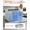 VEVOR Electric Hot Box Food Warmer, 5-Tier Commercial Warming Cabinet with Water Tray, Single-Door and Adjustable Shelves, Stainless Steel Food Warmer Cabinet, for Restaurant, Kitchen, Pizza, Chicken(4 Tier-2 Doors)