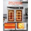 VEVOR Electric Hot Box Food Warmer, 5-Tier Commercial Warming Cabinet with Water Tray, Single-Door and Adjustable Shelves, Stainless Steel Food Warmer Cabinet, for Restaurant, Kitchen, Pizza, Chicken(4 Tier-2 Transparent Doors)