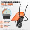 VEVOR Electric Wheelbarrow Cart, 500W Powered Utility Garden Wagon Dump Cart, 4.5 Cu. Ft. Load & 573 lbs Capacity with Metal Handle & 16″ Track Wheels, Two Wheel Barrow Yard Cart & Wagons for Lawn(Electric 4 Cu. Ft. Load & 330 lbs)