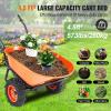 VEVOR Electric Wheelbarrow Cart, 500W Powered Utility Garden Wagon Dump Cart, 4.5 Cu. Ft. Load & 573 lbs Capacity with Metal Handle & 16″ Track Wheels, Two Wheel Barrow Yard Cart & Wagons for Lawn(Electric 4.5 Cu. Ft. Load & 573 lbs)