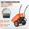 VEVOR Electric Wheelbarrow Cart, 500W Powered Utility Garden Wagon Dump Cart, 4.5 Cu. Ft. Load & 573 lbs Capacity with Metal Handle & 16″ Track Wheels, Two Wheel Barrow Yard Cart & Wagons for Lawn(Electric 4.5 Cu. Ft. Load & 573 lbs)