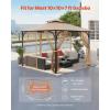 VEVOR Gazebo Netting Replacement, Fit Most 10 x 10 x 6.7 FT Gazebo Curtain, Outdoor Garden Net, 4-Panel Sidewall Mesh Net, Patio Midge Nettings with Double Zipper, Canopy Screen (Netting Only)(Khaki)