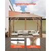 VEVOR Gazebo Netting Replacement, Fit Most 10 x 10 x 6.7 FT Gazebo Curtain, Outdoor Garden Net, 4-Panel Sidewall Mesh Net, Patio Midge Nettings with Double Zipper, Canopy Screen (Netting Only)(Khaki)