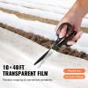 VEVOR Greenhouse Plastic Sheeting 8 x 25 ft, 6 Mil Thickness UV Resistant Clear Polyethylene Film, Hoop Green House Cover for Farms, Agriculture, Garden(10 x 40 ft)