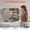 VEVOR Hot Box Food Warmer, 4-Tier Concession Warmer with Water Tray, 4 Pans, Glass Double-door and Adjustable Shelves, Stainless Steel Food Warmer Cabinet, Ideal for Storing Pizza, Chicken, Restaurant(4-tier Double Door)