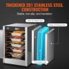VEVOR Hot Box Food Warmer, 4-Tier Concession Warmer with Water Tray, 4 Pans, Glass Double-door and Adjustable Shelves, Stainless Steel Food Warmer Cabinet, Ideal for Storing Pizza, Chicken, Restaurant(5-Tier Single Door)