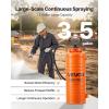 VEVOR Industrial Concrete Sprayer with Wheeled Cart, 3.5 Gallon Stainless Steel Sprayer, Heavy Duty Tri-Poxy Pump Sprayers, 20.5″Wand, 48″ & 120″Hoses, 2 Brass Nozzles for Construction, Lawn & Garden(3.5 Gal Basic)