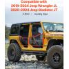 VEVOR Jeep Tube Doors, 4-Door, Hunting Style Jeep Tubular Door with Heavy-Duty Hinges & OE Latch, Jeep Doors with Rubber Pads, Fit for 2018-2026 Jeep Wrangler JL & 2020-2026 Jeep Gladiator JT(JL/JT)