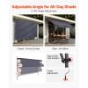 VEVOR Manual Retractable Awning, 157″ Outdoor Retractable Patio Awning Sunshade Shelter, Height Adjustable Patio Door Window Canopy with Manual Crank Handle for Backyard, Garden, Balcony, Dark Gray