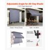 VEVOR Manual Retractable Awning, 98″ Outdoor Retractable Patio Awning Sunshade Shelter, Height Adjustable Patio Door Window Canopy with Manual Crank Handle for Backyard, Garden, Balcony, Dark Gray