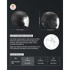 VEVOR Motorcycle Helmet, 3/4 Open Face, Adult Motocross Dirt Bike Helmet with Clear Visor, Comfortable Motorbike Racing Street with Detachable Liner for Men & Women, DOT Approved(helmet 3/4)