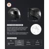 VEVOR Motorcycle Helmet DOT Approved, Adult Motocross Dirt Bike Helmet with Large Clear Visor, Comfortable Motorbike Racing Street with Detachable Liner for Men & Women(Black)