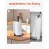 VEVOR Paper Towel Holder Countertop, Stainless Steel Kitchen Paper Towel Stand with Weighted Base and Suction Cups, Non-Slip Countertop Kitchen Paper Roll Holders for Kitchen Bathroom(Countertop)