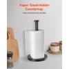 VEVOR Paper Towel Holder Countertop, Stainless Steel Kitchen Paper Towel Stand with Weighted Base and Suction Cups, Non-Slip Countertop Kitchen Paper Roll Holders for Kitchen Bathroom(Countertop)