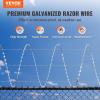 VEVOR Razor Wires, 246 ft Razor Barbed Wire, 5 Rolls Razor Wire Fencing Razor Fence, Razor Ribbon Barbed Wire Galvanized Razor Wire Fence, Rolls Razor for Garden(500FT)