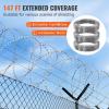 VEVOR Razor Wires, 246 ft Razor Barbed Wire, 5 Rolls Razor Wire Fencing Razor Fence, Razor Ribbon Barbed Wire Galvanized Razor Wire Fence, Rolls Razor for Garden(147FT)