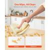 VEVOR Shelf Liner, Drawer Liner for Kitchen Cabinet, Non-Adhesive Non-Slip Waterproof Washable Shelf Paper, Easy to Cut Durable PVC Cabinet Mat for Dresser Pantry Shelve Bathroom(Floral,12in x 23FT)(Clear)