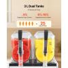 VEVOR Slushie Machine, 3L/100oz No Ice Needed Slushy Machine for Home, Frozen Drink Maker with Single Tank, Margarita Machine with Self-Cleaning, for Frozen Margaritas, Frappés, Milkshake & More(Stainless steel color + beige)