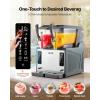 VEVOR Slushie Machine, 4L/135oz No Ice Needed Slushy Machine for Home, Frozen Drink Maker with Single Tank, Margarita Machine with Self-Cleaning, for Frozen Margaritas, Frappés, Milkshake & More(4Lx2)
