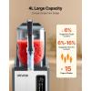 VEVOR Slushie Machine, 4L/135oz No Ice Needed Slushy Machine for Home, Frozen Drink Maker with Single Tank, Margarita Machine with Self-Cleaning, for Frozen Margaritas, Frappés, Milkshake & More(4L)