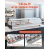 VEVOR Sushi Display Case Refrigerator, 2.2 Cu.ft Commercial Sushi Case, 6-Pan Countertop Showcase with Curved Glass, LED Lighting, and Digital Temperature Control, for Sushi-Bar, Restaurant, Store(52.76in. (5 Pan))