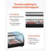 VEVOR Sushi Display Case Refrigerator, 2.2 Cu.ft Commercial Sushi Case, 6-Pan Countertop Showcase with Curved Glass, LED Lighting, and Digital Temperature Control, for Sushi-Bar, Restaurant, Store(70.28in. (5 Pan))