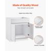 VEVOR White Shaker Base Cabinet, 36-Inch Unassembled Sink Base Cabinet, 36″ W x 24″ D x 34.5″ H Ready to Assemble Cabinet with Soft-Close Doors and Adjustable Shelf, for Home Office(30″W Sink Base Cabinet)