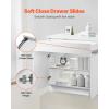 VEVOR White Shaker Base Cabinet, 36-Inch Unassembled Sink Base Cabinet, 36″ W x 24″ D x 34.5″ H Ready to Assemble Cabinet with Soft-Close Doors and Adjustable Shelf, for Home Office(30″W Base Cabinet)