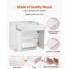 VEVOR White Shaker Base Cabinet, 36-Inch Unassembled Sink Base Cabinet, 36″ W x 24″ D x 34.5″ H Ready to Assemble Cabinet with Soft-Close Doors and Adjustable Shelf, for Home Office(36″W Base Cabinet)