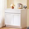 VEVOR White Shaker Base Cabinet, 36-Inch Unassembled Sink Base Cabinet, 36″ W x 24″ D x 34.5″ H Ready to Assemble Cabinet with Soft-Close Doors and Adjustable Shelf, for Home Office(30″W Base Cabinet)