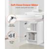 VEVOR White Shaker Base Cabinet, 36-Inch Unassembled Sink Base Cabinet, 36″ W x 24″ D x 34.5″ H Ready to Assemble Cabinet with Soft-Close Doors and Adjustable Shelf, for Home Office(24″W Base Cabinet)