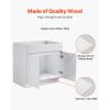 VEVOR White Shaker Base Cabinet, 36-Inch Unassembled Sink Base Cabinet, 36″ W x 24″ D x 34.5″ H Ready to Assemble Cabinet with Soft-Close Doors and Adjustable Shelf, for Home Office(36″W Sink Base Cabinet)