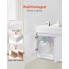 VEVOR White Shaker Base Cabinet, 36-Inch Unassembled Sink Base Cabinet, 36″ W x 24″ D x 34.5″ H Ready to Assemble Cabinet with Soft-Close Doors and Adjustable Shelf, for Home Office(36″W Sink Base Cabinet)