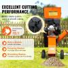 VEVOR Wood Chipper Shredder Mulcher, 12 HP Heavy Duty Gas Powered, 2” Max Diameter 420cc 8.6 kW Engine Woodchipper, Fast Wood Chipping Chopping for Forestry, Gardens, Landscaping, EPA Listed