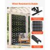 VEVOR Wooden Privacy Screen,36″ W x 73″ H Outdoor Privacy Screen, Freestanding Wood Privacy Panel with Stand,Outdoor Divider for Balcony Patio Lawn Garden(Black Up)