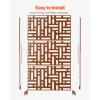 VEVOR Wooden Privacy Screen,36″ W x 73″ H Outdoor Privacy Screen, Freestanding Wood Privacy Panel with Stand,Outdoor Divider for Balcony Patio Lawn Garden(Brown Street)