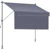 VEVOR 138″ x 47″ Patio Awning Retractable, Outdoor Retractable Patio Awning Sunshade Shelter, Adjustable Patio Door Window Canopy with Manual Crank Handle for Backyard, Garden, Balcony, Dark Gray(118″ ×47″)
