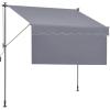 VEVOR 138″ x 47″ Patio Awning Retractable, Outdoor Retractable Patio Awning Sunshade Shelter, Adjustable Patio Door Window Canopy with Manual Crank Handle for Backyard, Garden, Balcony, Dark Gray(78″×47″)