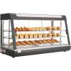 VEVOR 2-Tier Commercial Food Warmer Display, 850W Food Display Warmer w/Tempered Glass and Steam Heating, 86℉~185℉ Temperature Control, 111L Large Capacity for Hamburger, Pizza, Bread, Fried Chicken(47.24 x 18.90 x 25.20 in / 1200 x 480 x 640 mm)