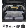 VEVOR Car Air Mattress, Inflatable Car Camping Mattress, Oxford Thickened Travel Beds, Comfortable and Durable Portable Sleeping Pad with Air Pump, Nozzle, Carry Bag, Fits Most SUV MPV Sedan, Gray