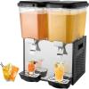 VEVOR Commercial Beverage Dispenser, 3 Tanks 18 L / 19 QT Per Tank Juice Dispenser, 512W Stainless Steel Ice Tea Drink Machine with 45°F-54°F Cooling Temperature, for Cold Drink Restaurant Bar Party(2 tanks x 18L)