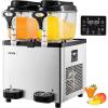VEVOR Commercial Slushy Machine, 6 L x 2 Tanks 50 Cups Margarita Machine, 700W 110V Stainless Steel Smoothie Frozen Drink Maker, Perfect for Supermarkets Cafes Restaurants Bars and Home Use, Silver(6L*2)