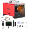 VEVOR Diesel Heater, 12V All-in-one Diesel Air Heater with Remote Control and LCD Display, 5L Fuel Tank Fast Heating Portable Diesel Parking Heater for RV, Truck, 8KW, Basic, Red(8KW-Red)