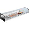 VEVOR Sushi Display Case Refrigerator, 2.2 Cu.ft Commercial Sushi Case, 6-Pan Countertop Showcase with Curved Glass, LED Lighting, and Digital Temperature Control, for Sushi-Bar, Restaurant, Store(66.53in. (7 Pan))