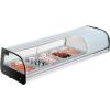 VEVOR Sushi Display Case Refrigerator, 2.2 Cu.ft Commercial Sushi Case, 6-Pan Countertop Showcase with Curved Glass, LED Lighting, and Digital Temperature Control, for Sushi-Bar, Restaurant, Store(52.76in. (5 Pan))